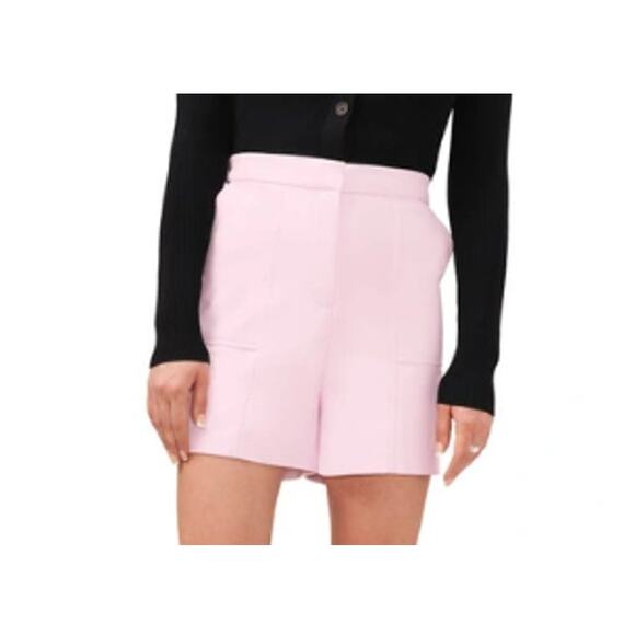 New ~ HALOGEN ~   Pale  Pink Faux Leather Shorts Size L SO CUTE - Picture 1 of 9